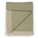 Southampton Home Merino Wool Herringbone Throw (Celery)