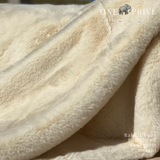 One Preevay Casual Khaki Ultra-Soft Faux Rabbit Fur Throw | Luxury 800gsm Plush | 50x60