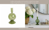 Taper Candle Holder - Olive Glass Bubble, 7 in.