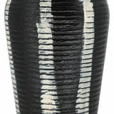 Metal Percy Patterned Embossed Vase - Gray, 12 in.