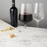Raye™ Stemmed Angled Crystal Bordeaux Glasses Set of 2