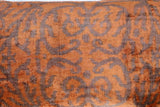 Handmade Velvet Throw Pillow 16x24 - Soft Brownish Orange