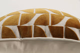 Eclipse Geometric Velvet Pillow – Gold