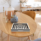 Decorative Tray Concentrics Black & White 12x12 inch