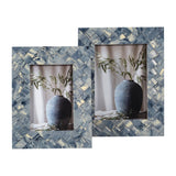 Resin Woven Memories Photo Frame - Blue/Ivory, 4x6 in.