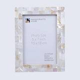 Classic Mother of Pearl Picture Frames - White, 4x6 & 5x7