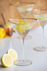 Handmade Hammered Martini Glasses