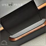 Cooper Black Hand-Stitched Premium Leather Serving Tray | 20" x 14" x 3.15" |One Preevay