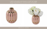 Pink 8 in. Ceramic Novelty Striped Blush Vase
