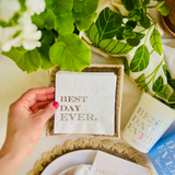 Best Day Ever Wedding Cocktail Paper Napkins