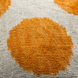 Handmade Velvet Pillow – Gold Mustard Polka Dot Pattern16x24