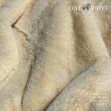 One Preevay Casual Khaki Ultra-Soft Faux Rabbit Fur Throw | Luxury 800gsm Plush | 50x60
