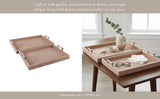 Decorative Trays- Tan Wood Selenite,