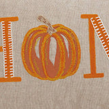 Natural Home Pumpkin Embroidered Pillow