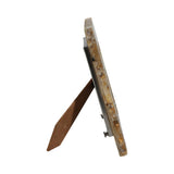 Picture Frame - Brown Stone Agate Accent with Glass, 5x7 in.