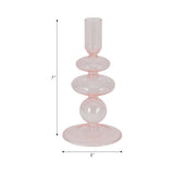 Candle Holder - Glass Taper Vintage Bubble