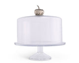Pumpkin Knob Glass Covered Cake / Dessert Stand