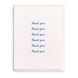 Thank You Script - Letterpress Thank You Greeting Card