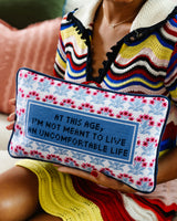 Uncomfortable Needlepoint Pillow