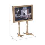 Photo Frame - Gold Aluminum Wood Bird Feet Base, 5x7 in.