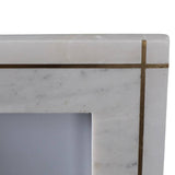 Photo Frame - White Marble Crystal-Clear Cover, 5x7 in.