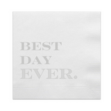 Best Day Ever Wedding Cocktail Paper Napkins