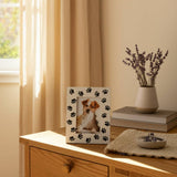 Photo Frame - White/Black Resin Wood Paw Prints, 4x6 in.