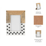 Wood and Glass Paw Print Picture Frame - White, 4x6 in.