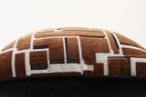 Eclipse Modern Grid Pillow – Coffee