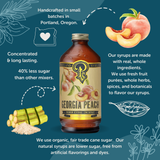 Georgia Peach Syrup 12oz - cocktail / mocktail / Coffee /Tea