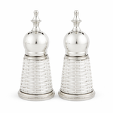 White Wicker Salt and Pepper Shaker