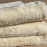 One Preevay Casual Khaki Ultra-Soft Faux Rabbit Fur Throw | Luxury 800gsm Plush | 50x60