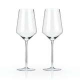 Raye™ Stemmed Angled Crystal Bordeaux Glasses Set of 2