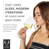 Raye™ Stemmed Angled Crystal Bordeaux Glasses Set of 2
