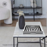 Decorative Tray Concentrics Black & White 12x12 inch