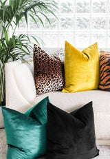Golden Yellow - Textured Velvet Pillow
