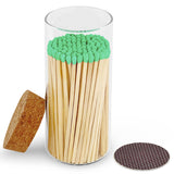 4" Matches in Large Chic Cork Top Jar - Color(s) of Choice