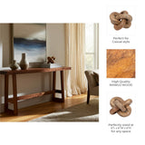 Decorative Figurine - Brown Wood Interlocking Knot, 6 in.