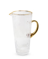 Clear Pitcher with Gold Handle and Rim