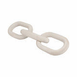 Sculpture - White Wood Interlocking 3-Chain Link, 28 in.