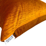 Sunset Orange - Textured Velvet Pillow
