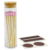 4" Matches in Chic Cork Top Jar - Colors of Your Choice: Espresso