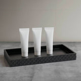 Embossed Resin Bathroom Set, Onyx