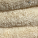 One Preevay Casual Khaki Ultra-Soft Faux Rabbit Fur Throw | Luxury 800gsm Plush | 50x60