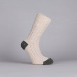 PKG of 6 Men's Merino Wool Heel Toe Socks- Oat