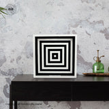 Decorative Tray Concentrics Black & White 12x12 inch