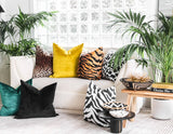 Golden Yellow - Textured Velvet Pillow