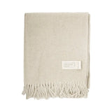 Wool Herringbone Blanket- Oat