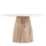 Natural Wood Dining Table with Marble top (Coffee Table)