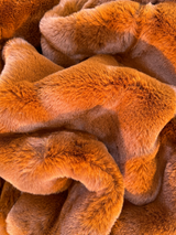 One Preevay Coco Brown Ultra-Soft Faux Rabbit Fur Throw | Luxury 800gsm Plush | 50x60